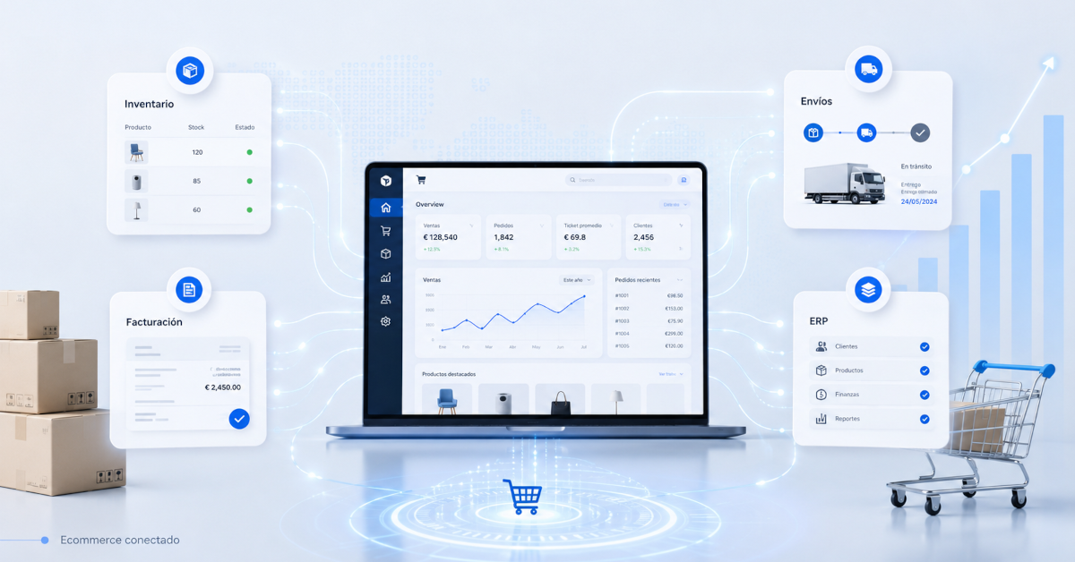 Conecta tu ecommerce con inventarios, facturación, paqueterías y ERP: por qué es clave para escalar